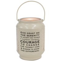 Lantern Serenity Prayer Small Ivory