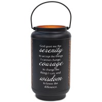 Lantern Serenity Prayer Large Black Lantern Serenity Prayer Large Black