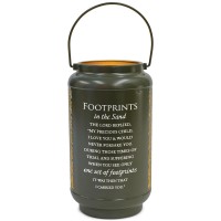 Lantern Footprints In Sand Large Green