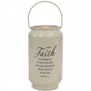 Lantern Faith Is Heb.11:1 Large Ivory