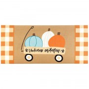 2pk -Doormat Insert Welcome Autumn Wagon - (Pack of 2)