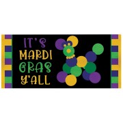 2pk -Doormat Insert Mardi Gras Bead Dog - (Pack of 2)