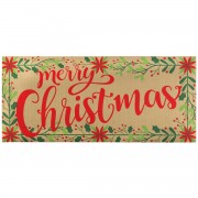2pk -Doormat Insert Merry Christmas Wreath - (Pack of 2)