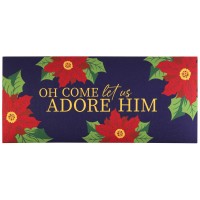 2pk -Doormat Insert Oh Come Let Us Adore Him - (Pack of 2)