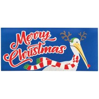 2pk -Doormat Insert Red Nose Pelican - (Pack of 2)