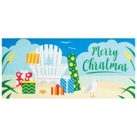 2pk -Doormat Insert Merry Christmas Chair - (Pack of 2)