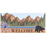 2pk -Doormat Insert Welcome Black Bear - (Pack of 2)