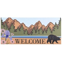 2pk -Doormat Insert Welcome Black Bear - (Pack of 2)