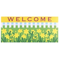 2pk -Doormat Insert Welcome Daffodils - (Pack of 2)