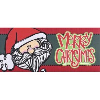 2pk -Doormat Insert Santa Merry Christmas - (Pack of 2)