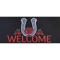 2pk -Doormat Insert Welcome Horseshoe - (Pack of 2)