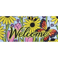 2pk -Doormat Insert Welcome Butterfly Garden - (Pack of 2)
