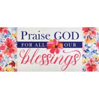 2pk -Doormat Insert Praise God For Blessings - (Pack of 2)