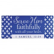 2pk -Doormat Insert Serve Him Faithfully - (Pack of 2)