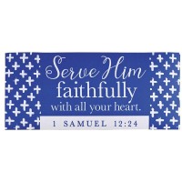 2pk -Doormat Insert Serve Him Faithfully - (Pack of 2)