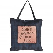 2pk -Hanging Door Pillow Saved By Grace 6L - (Pack of 2) 2pk -Hanging Door Pillow Saved By Grace 6L - (Pack of 2)