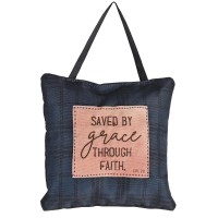 2pk -Hanging Door Pillow Saved By Grace 6L - (Pack of 2) 2pk -Hanging Door Pillow Saved By Grace 6L - (Pack of 2)