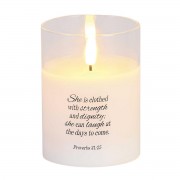 2pk -LED Candle She Is Clothed 4in - (Pack of 2) 2pk -LED Candle She Is Clothed 4in - (Pack of 2)