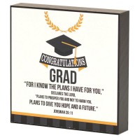 2pk -PLQ GRADUATION FOR I KNOW MDF 4"X4" - (Pack of 2) 2pk -PLQ GRADUATION FOR I KNOW MDF 4"X4" - (Pack of 2)