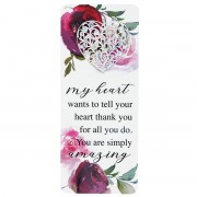 12pk -Embellished Bookcard My Heart Wants To - Pack of 12