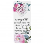 12pk -Embellished Bookcard Daughter, My Heart - Pack of 12