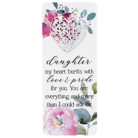 12pk -Embellished Bookcard Daughter, My Heart - Pack of 12