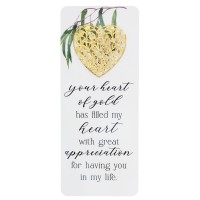 12pk -Embellished Bookcard Your Heart Of Gold - Pack of 12
