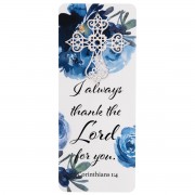 12pk -Embellished Bookcard 1Cor. 1:4 Thank - Pack of 12