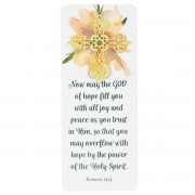 12pk -Embellished Bookcard Rom.15:13 God Hope - Pack of 12