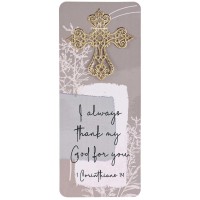 12pk -Embellished Bookcard Thank God 1 Cor.1:4 - Pack of 12 12pk -Embellished Bookcard Thank God 1 Cor.1:4 - Pack of 12