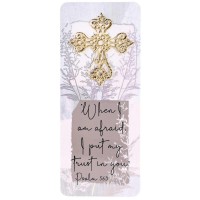 12pk -Embellished Bookcard I Am Afraid Ps.56:3 - Pack of 12 12pk -Embellished Bookcard I Am Afraid Ps.56:3 - Pack of 12