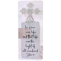 12pk -Embellished Bookcard In Him Was John 1:4 - Pack of 12 12pk -Embellished Bookcard In Him Was John 1:4 - Pack of 12