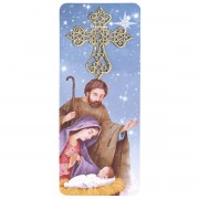 12pk -Embellished Bookcard O Come Let Us Adore - Pack of 12