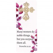 12pk -Embellished Bookcard Women Prov. 31:29 - Pack of 12