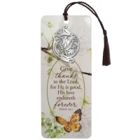 6pk -Ornament Bookcard His Love Endureth - Pack of 6