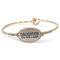 3pk -DAUGHTER Bracelet Oval Metal - Pack of 3