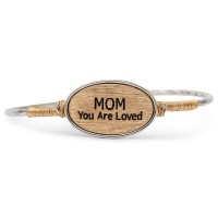 3pk -MOM Bracelet Oval Metal - Pack of 3