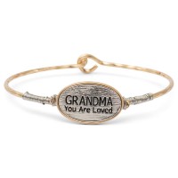 3pk -GRANDMA Bracelet Oval Metal - Pack of 3