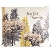 Gray and Gold Suede Feel Throw Pillow