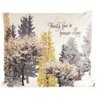 Gray and Gold Suede Feel Throw Pillow