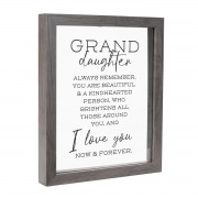 Framed Wall Art Granddaughter Remember