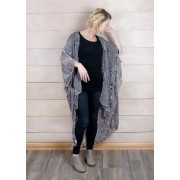 Women's Velvet Sheer Kimono Wrap