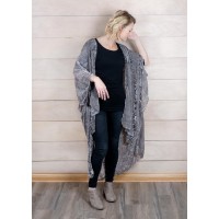 Women's Velvet Sheer Kimono Wrap