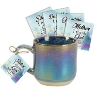 Pearlized Blue Mugs (4Pk) W/Hangtags Chr - Pack of 4 Pearlized Blue Mugs (4Pk) W/Hangtags Chr - Pack of 4