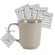 Grey Matte Mugs (4Pk) W/Hantag Christian - Pack of 4