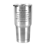2pk -Travel Tumbler To My Son, Never - (Pack of 2)