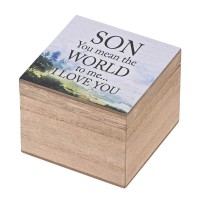 2pk -Keepsake Box Son You Mean The World - (Pack of 2)
