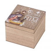 2pk -Keepsake Box O Come Let Us Adore Him 4x4 - (Pack of 2) 2pk -Keepsake Box O Come Let Us Adore Him 4x4 - (Pack of 2)