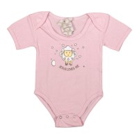2pk -BABY SHIRT 6-12MO PNK JESUS LOVE ME COTN - (Pack of 2)