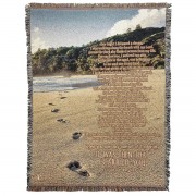 Tapestry Throw Footprints 2Ply 48x68 Tapestry Throw Footprints 2Ply 48x68